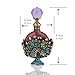 YU FENG Pewter Peacock Figurine Perfume Bottle Heart Shaped Jewelry Frosted Purple Mini Scented Fragrance Container