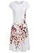Romwe Women's Floral Print Short Sleeve Casual Work Office A Line Dress