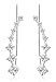 Osiana Womens CZ Crystal Leaf Ear Wrap Cuffs Climber Earrings Sweep Stud Earring Pin Color Silver ER-2