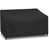 Arcedo Waterproof 2-Seater Loveseat Covers for Patio Furniture, Weatherproof Outdoor Chair Seat Couch Sofa Cover, 54" W x 37" D x 35" H, Black