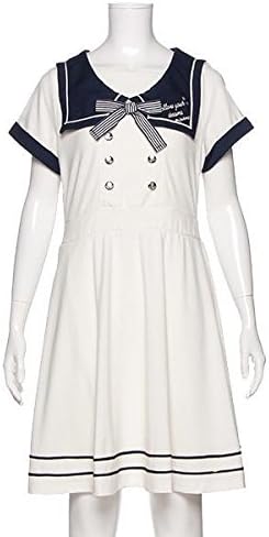 Amazon Co Jp セーラーカットソーワンピース オフ ホワイト Ll 165 服 ファッション小物