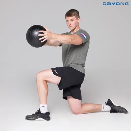 DAYONG Weighted Medicine Ball, Heavy Duty No Bounce Exercise Ball for Men Women, Fitness Slam Ball for Full Body, Home Workout Equipment for Explosive Workouts, Strength, Crossfit Training.