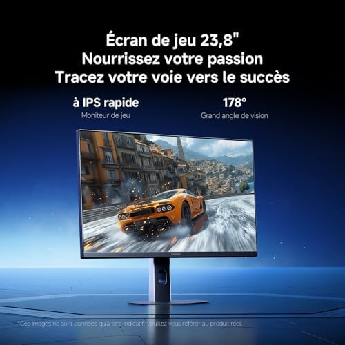 G24i 2026 Moniteur Gaming 24 Pouces, 200Hz, 1ms GTG, FreeSync Premium, HDR400, Fast IPS, 100% sRGB, 95% DCI-P3,Certification TÜV Low Blue Light (1920 x 1080/HDMI 2.0/DP 1.4)