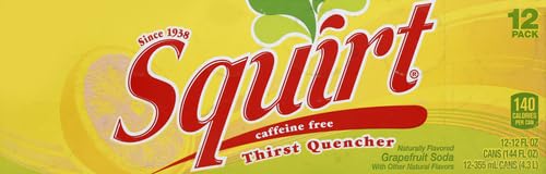 SQUIRT SODA, GRAPEFRUIT, 12 FL OZ CANS, 12 PACK