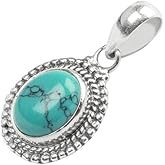 Ana Crafts Gemstone Pendant for girl and women, 925 Sterling Silver Natural Gemstone, Handmade Silver, Jewelry Gift for her