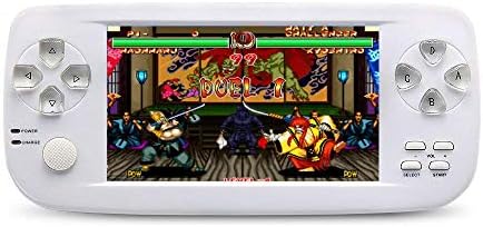 CZT 16GB 4.3 inch screen dual core chip handheld video game console good workmanship build in 3000 game for NEOGEOCPSGBAGBCGBSFCFCMDGGSMS MP3/4 Detachable lithium battery (White) (White)