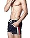 DESMIIT Men's Running Shorts Pockets Quick-Dry Mesh Swim Trunks, Navy Blue, Medium