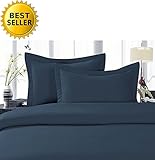 Elegant Comfort 4-Piece 1500 Thread Count Egyptian Quality Hypoallergenic Ultra Soft Wrinkle, Fade, Stain Resistant Bed Sheet Sets with Deep Pockets, King, Navy Blue