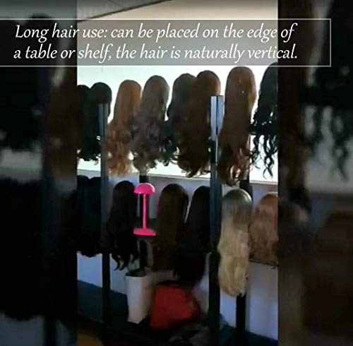 image for wfqyang 2 Pack Wig Hair Head Mushroom Top New Plastic Folding Stable D