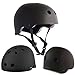 Adult Skateboard Helmet 11-Vents Adjustable Straps Protective Skiing Skate Bike Cycling Helmet Multi Color with Liner for Bicycle Skateboard Outdoor Sports Size Medium Black
