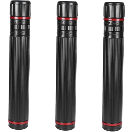DECORNIJIA 3Pcs Telescoping Poster Tube Set Expandable Plastic Art Carrying Case Strap for Art Students and Travelers for Mailing and Storage