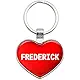 Metal Keychain Key Chain Ring I Love Heart Names Male F - Fred