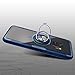 Samsung Galaxy S9 Case, Transparent Crystal Clear Cover with Slim Silicone Rubber Bumper Frame and 360° Rotating Magnetic Finger Ring & Kickstand Compatible with Samsung Galaxy S9 - Blue