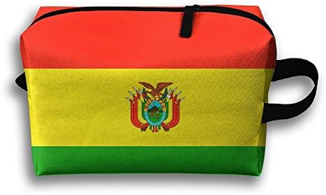 Bolivian Flag Small Travel Toiletry Bag Super Light Toiletry Organizer For Overnight Trip Bag