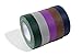 Professional Grade Dark Colored Gaffer Tape - 5 pack. Cloth matt finish in purple, green, gray, blue, & brown. Great for stage, film, parties and art projects. Each gaff roll is 18 feet by .5 inches.