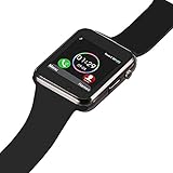 Smart Watch - Aeifond Touch Screen Sport Smart Wrist Watch Bluetooth Smartwatch Fitness Tracker Camera Pedometer SIM TF Card Slot Compatible Samsung Android iPhone iOS Women Kids Men (Black)