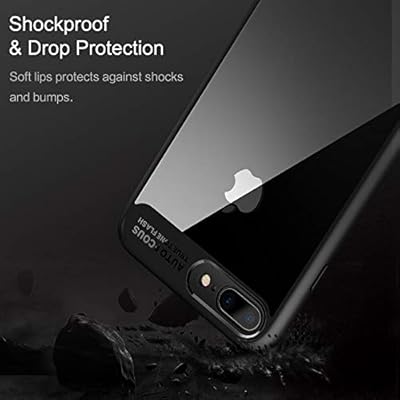 كفر ايفون 8 بلس ايفون 7 بلس شفاف باطار اسود ماركة روك Amazon Ae