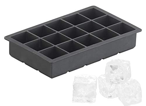 PEARL Jumbo Eiswürfel-Bereiter: 2er-Set Silikon-Eiswürfelformen für je 15 kleine Eiswürfel, je 3x3x3cm (XXXL… – Bild 3