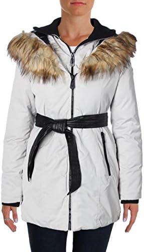 Noize Womens Pam Winter Faux Fur Lined Basic Coat