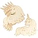 Bright Creations Unfinished Wood Cutouts for DIY Crafts (24 Pack), Rainbow Unicorn