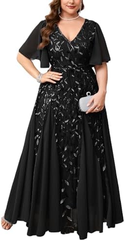 j kara black beaded dress J Kara Beaded Gown & Chiffon Scarf - Black/White