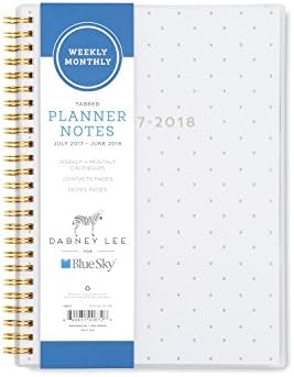 Dabney Lee for Blue Sky "Swiss Dot Gold" 5.875 x 8.625 Weekly/Monthly Planner Notes, Jul 2017 - Jun 2018