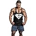 InleaderStyle Men's Bodybuilding S Logo Stringer Gym Tank Top-XL Black