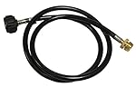 Hongso HR04-2 Hose with adaptor fittings for connecting LP tanks to equipment, QCC1 Tpye1 tank connection, 4 Feet, CSA Certified