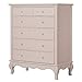 Evolur Aurora 6 Drawer Tall Chest in Dusty Rose