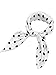 Satinior Chiffon Scarf Square Handkerchief Satin Ribbon Scarf Neck Scarf for Women Girls Ladies Favor (23.6 x 23.6 inches, White with Black Spots)