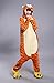 Honeystore Adult Unisex Tiger Pajama Halloween Costume Cosplay Animal 1-Piece XL