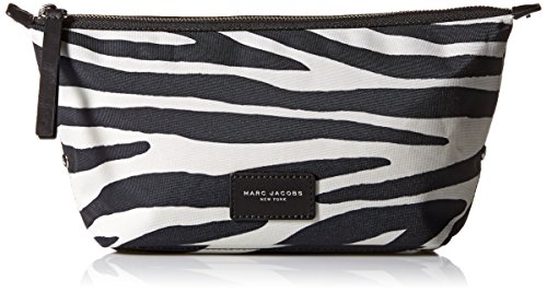 Marc Jacobs Large Landscape Zebra Printed Biker Cosmetics Case, Off White Multi