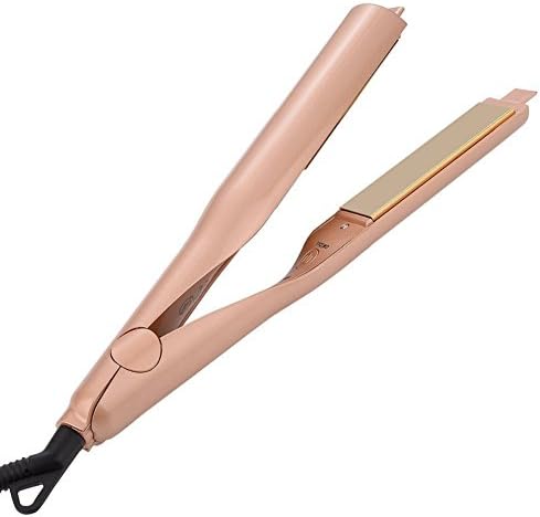 Hair Straightener and Curler Tool Ceramic Titanium-Plated Flat Iron , Golden
