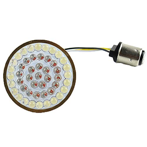 ZYTC 2" LED Turn Signals w/Running Light Bullet Style Front 1157 LED Turn Signal with Smoked Lens Lense for Harley Davidson