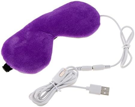 Dolity Electric USB Waterproof Heated Eye Mask, Sleeping Mask, Hot Steam Compress Eye Patch For Dry Eyes, Puffy Eyes, Dark Circles - Purple