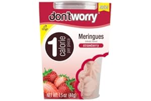 DON'T WORRY MERINGUE (PACK OF 2 1.7 OZ. TUBS) Don't Worry Meringues (1 calorie per piece) (Pack of 2 Tubs) (Strawberry)