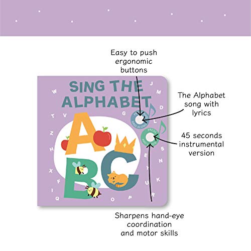 Cali's Books Sing The Alphabet (Mom's Choice Award Winner) Press, Listen and Sing Along! Sound Book - Best Interactive and Educational Gift for Baby, Toddler, 1 Year Old Girl and Boy - Thumbnail 3