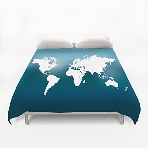 NLBH Designs World Map duvet cover 4 sets (TWIN 68"*88" )