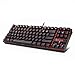 Redragon K552 60% Mechanical Gaming Keyboard Compact 87 Key Mechanical Computer Keyboard KUMARA USB Wired Cherry MX Blue Equivalent Switches for Windows PC Gamers (Black RED LED Backlit) primary