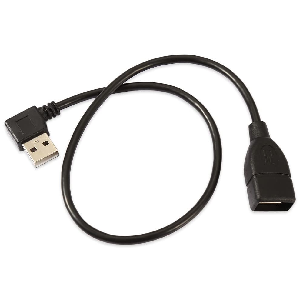CY USB 2.0 A Type Male Left Angled to USB 2.0 Female Extension Cable 90 Degree Connector 40cm