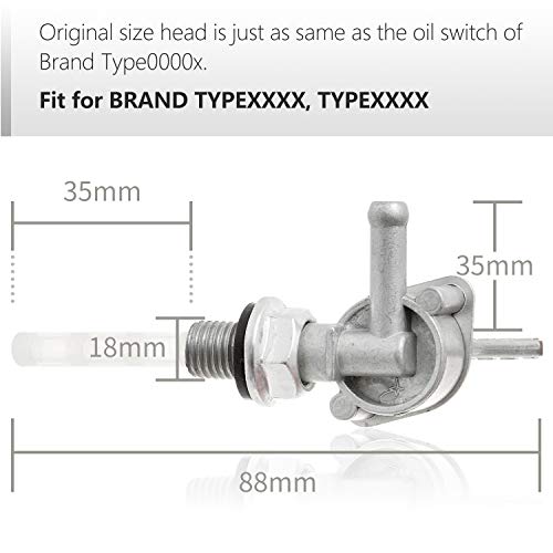 Atima Fuel Gas Tank Petcock Switch Valve External Thread Pump Fit for Yamaha Generator