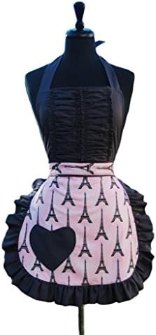 Sugar Baby Aprons 50s Style Vintage Darling Pink J'Adore Paris Apron, One Size