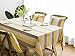 LINENLUX Stylish Square Rectangular Tablecloth/Table Cover for Kitchen Dinning Tabletop Decoration Yellow Striped Rectangle/Oblong 53 X 70 in