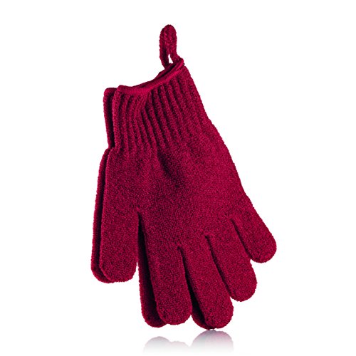 The body shop exfoliating bath gloves, red, 0.001 ounce