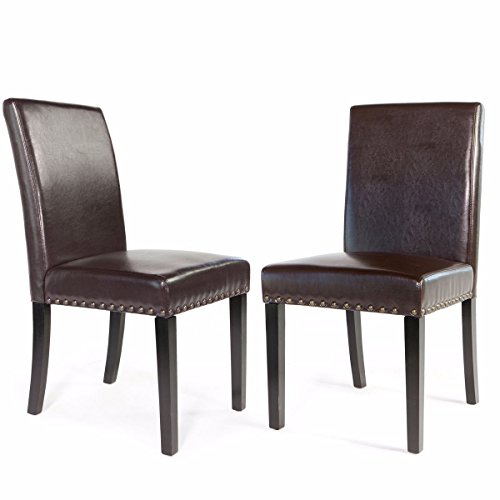 Top 10 Brown Leather Dining Chairs With Dark Legs of 2020 No Place