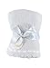 Barefoot Dreams CozyChic Scalloped Baby Receiving Blanket - Blue & White 30x 32