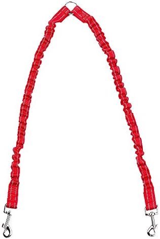 Upstream Double Dog Leash Coupler No Tangele Nylon dog double leash(Red)
