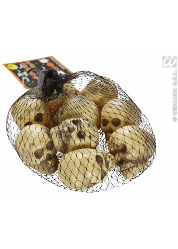 Halloween Mini Skull Decorations Pk9