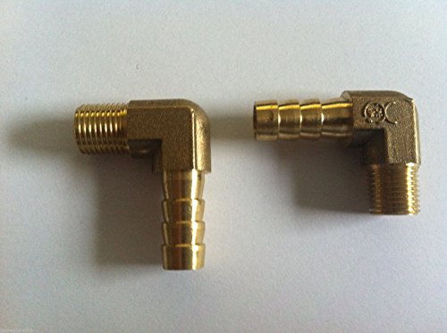 Best Tools from Bohm GmbH!!! 2pcs 2 ways ?8-3/8 BSP House Barbed Elbow Male Brass Pipe Coupler Adapter