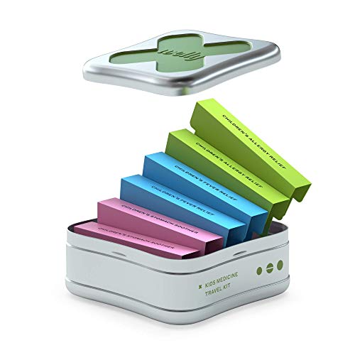 Welly Remedies Children's Medicine Travel Kit, Individually Wrapped Allergy Relief, Pain